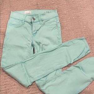 Gap teal leggings skinny jeans size 00